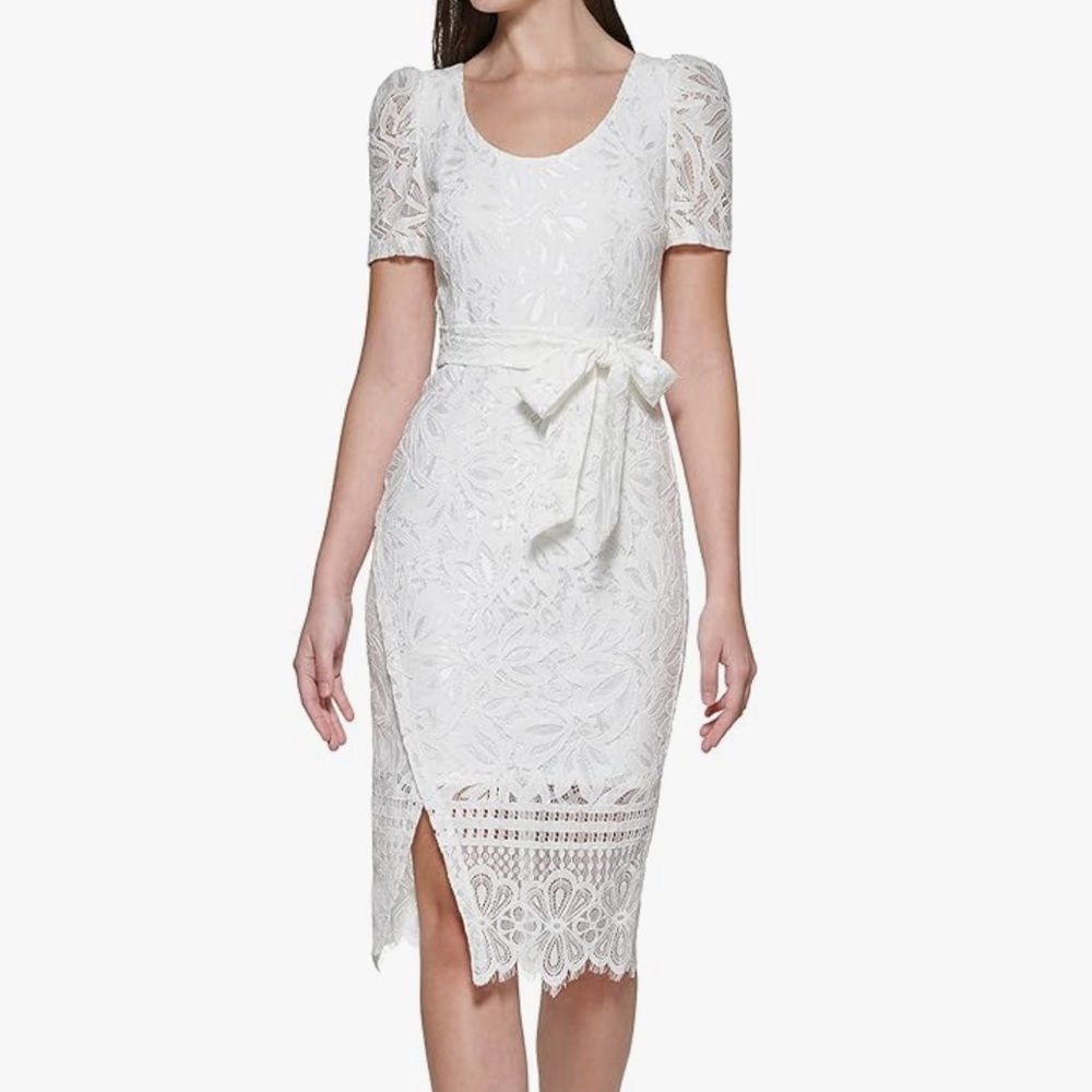 Kensie Women's White Lace Dress